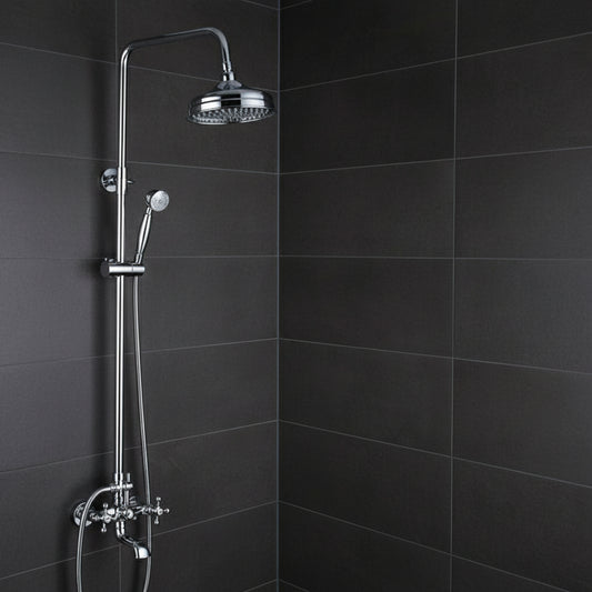 Landelijk chroom douche-set