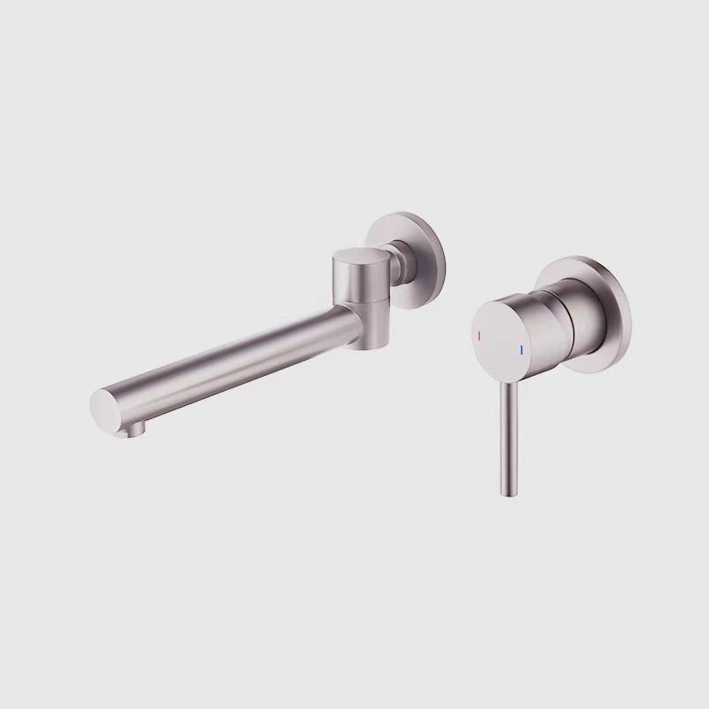Chrome Swivel Wall Tap - Mixer Tap for Hot and Cold Water