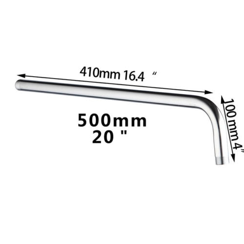 Chrome shower rod / shower arm 500 mm