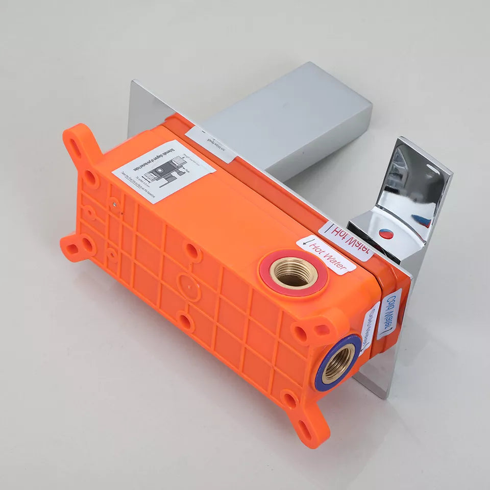 Chrome built-in waterfall tap mixer tap