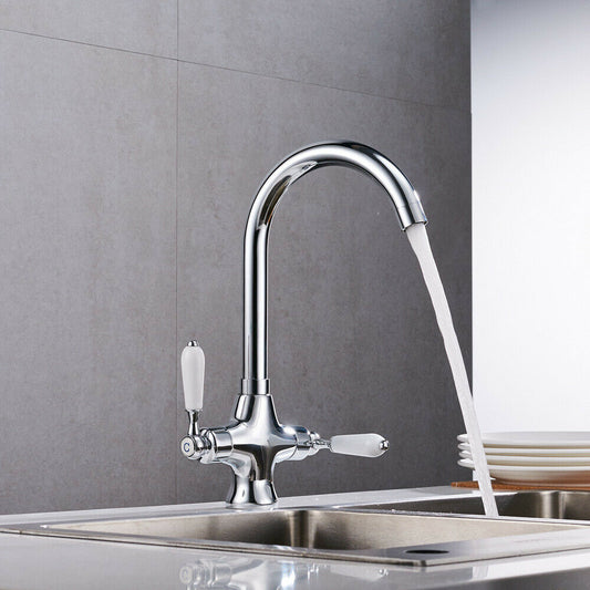 Rotating kitchen faucet