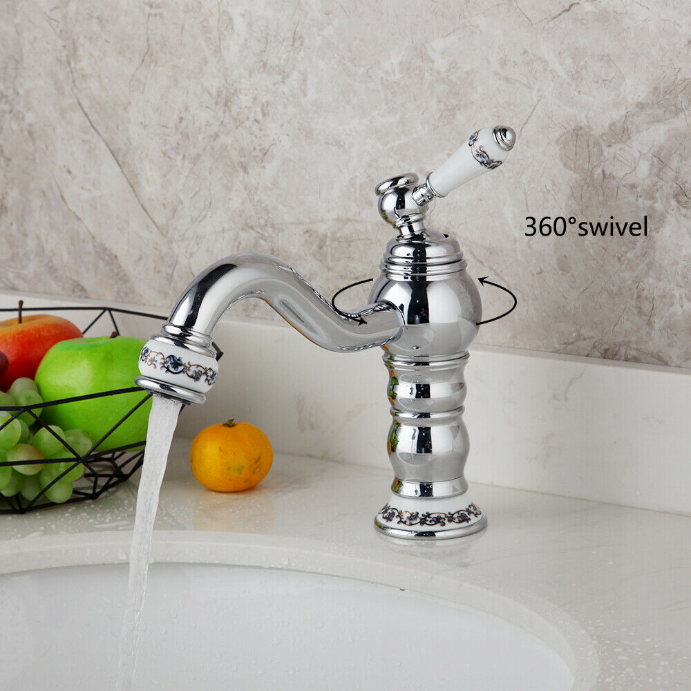 Chrome washbasin tap
