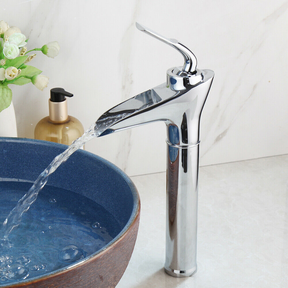 Chrome waterfall tap mixer tap design