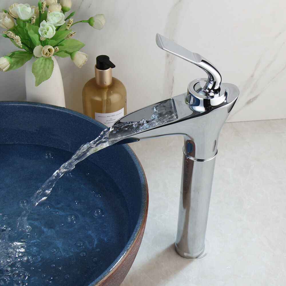 Chrome waterfall tap mixer tap design
