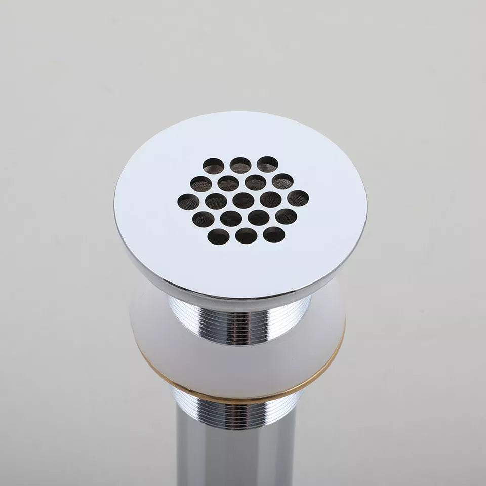 Nostalgischer Chrom-Waschbeckenablauf – Modell „Always Open“