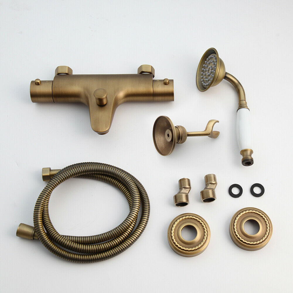 Badewannenarmatur Thermostat Nostalgie Bronze