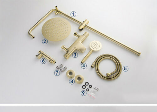 Thermostatic shower matt gold