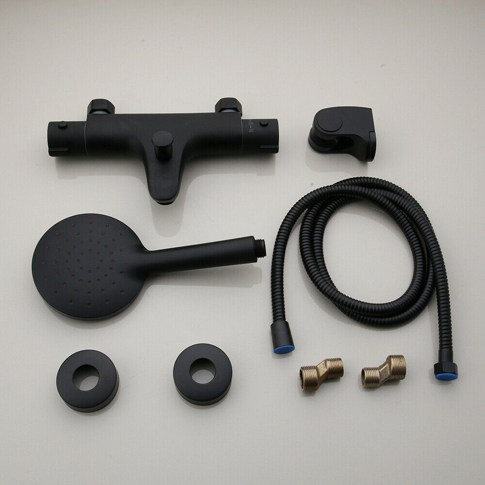 complete set zwarte badkraan met handdouche