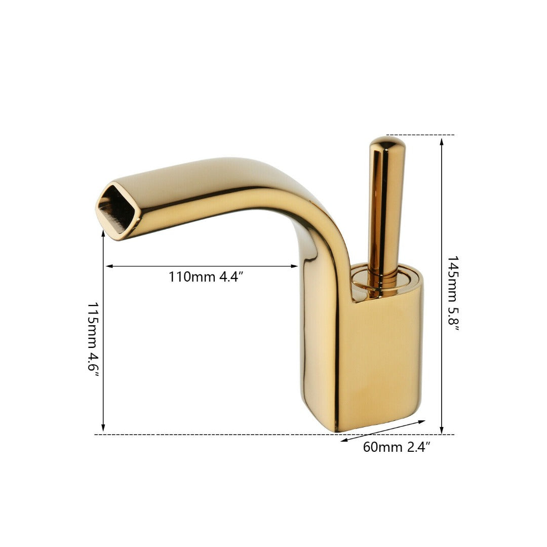 Gold-colored waterfall tap