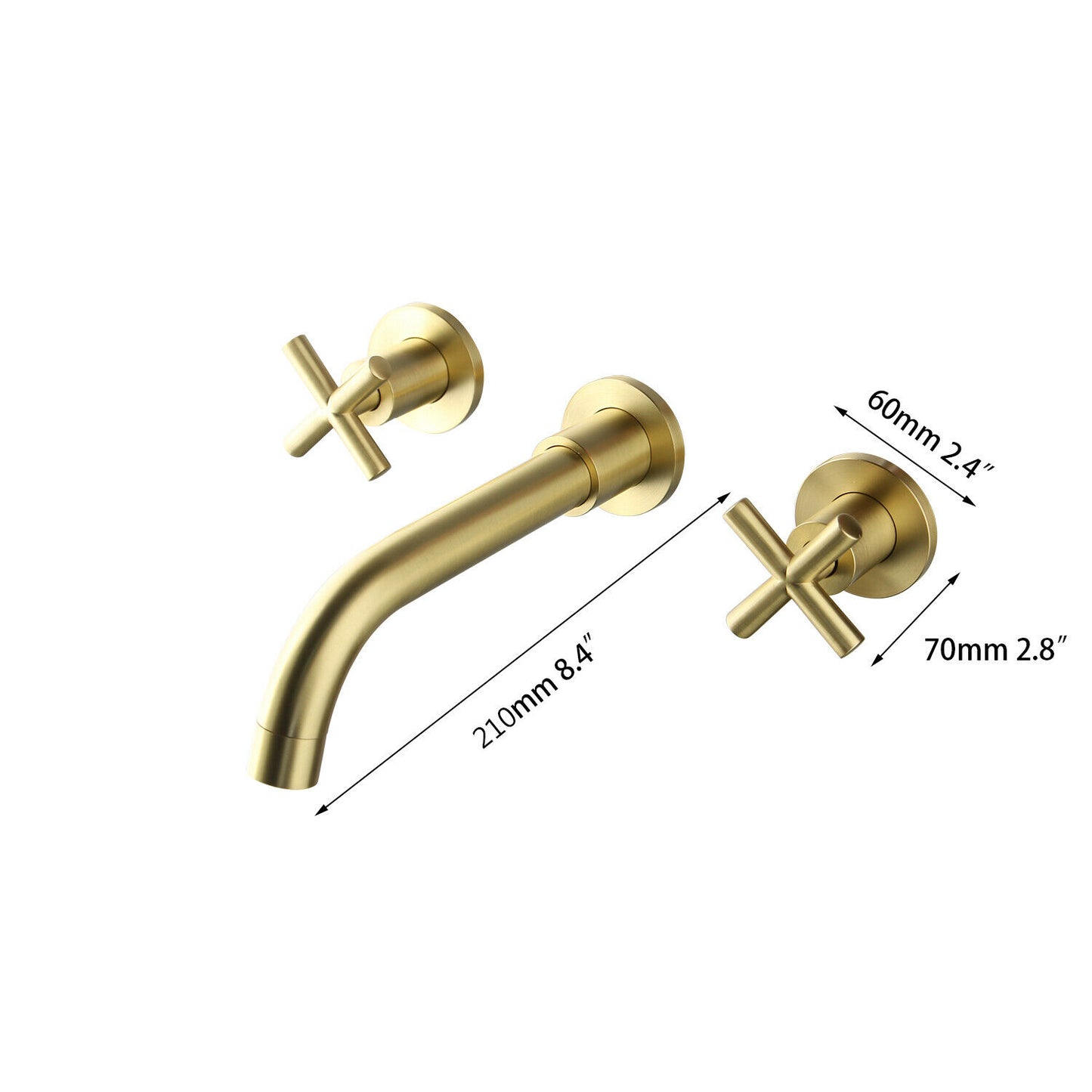 Luxurious Brushed Gold Built-in Faucet – Stylish & Timeless