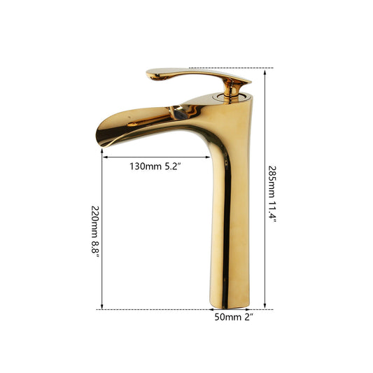 Elegant Golden Waterfall Faucet