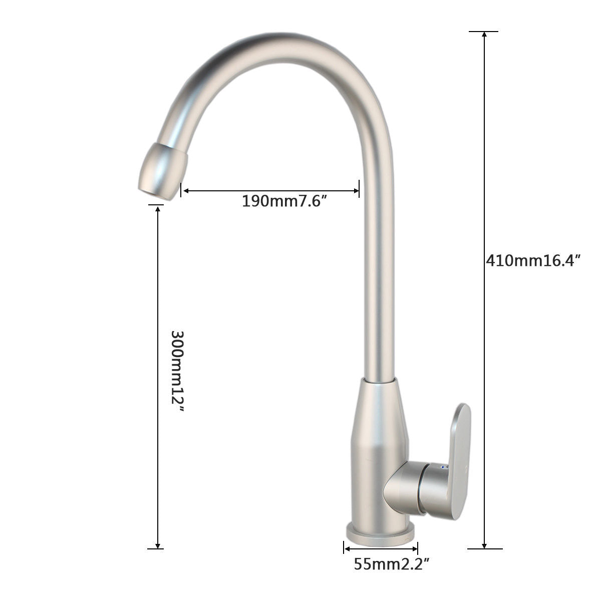 Aluminum kitchen faucet