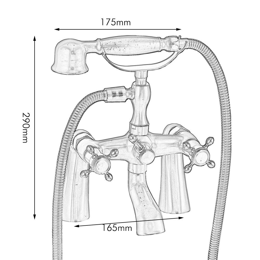 Bronze-colored bath rim bath tap