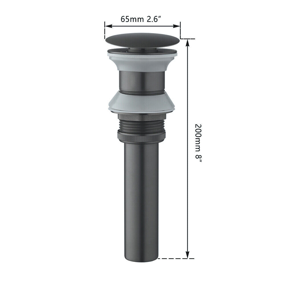 Gun Metal Klick-Ablauf ohne Überlauf