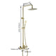 Thermostatic shower matt gold
