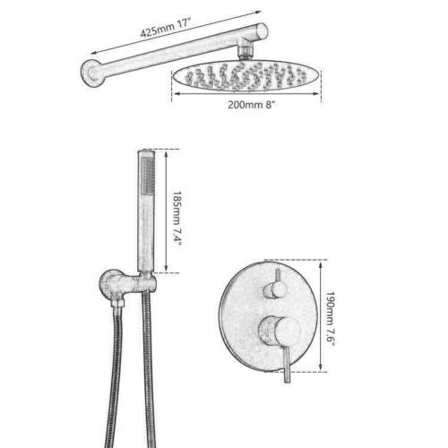 Rose gold built-in shower