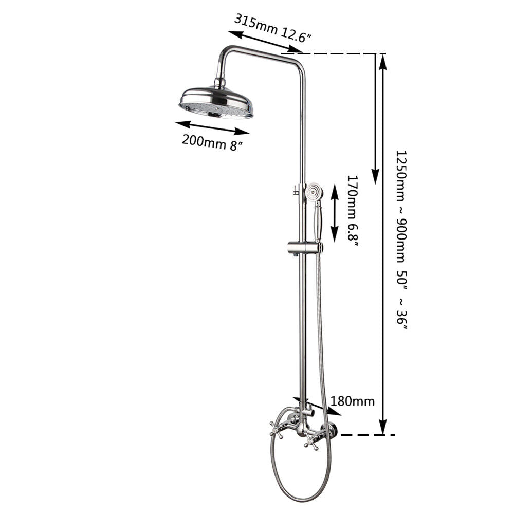 Countryside chrome rain shower