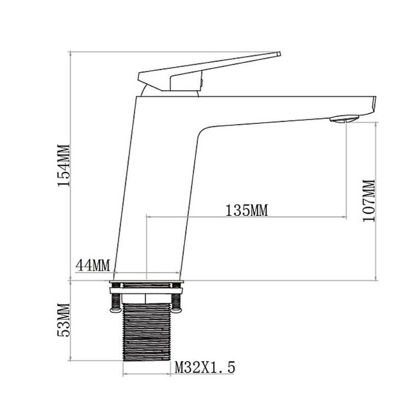 Washbasin mixer tap gun metal finish