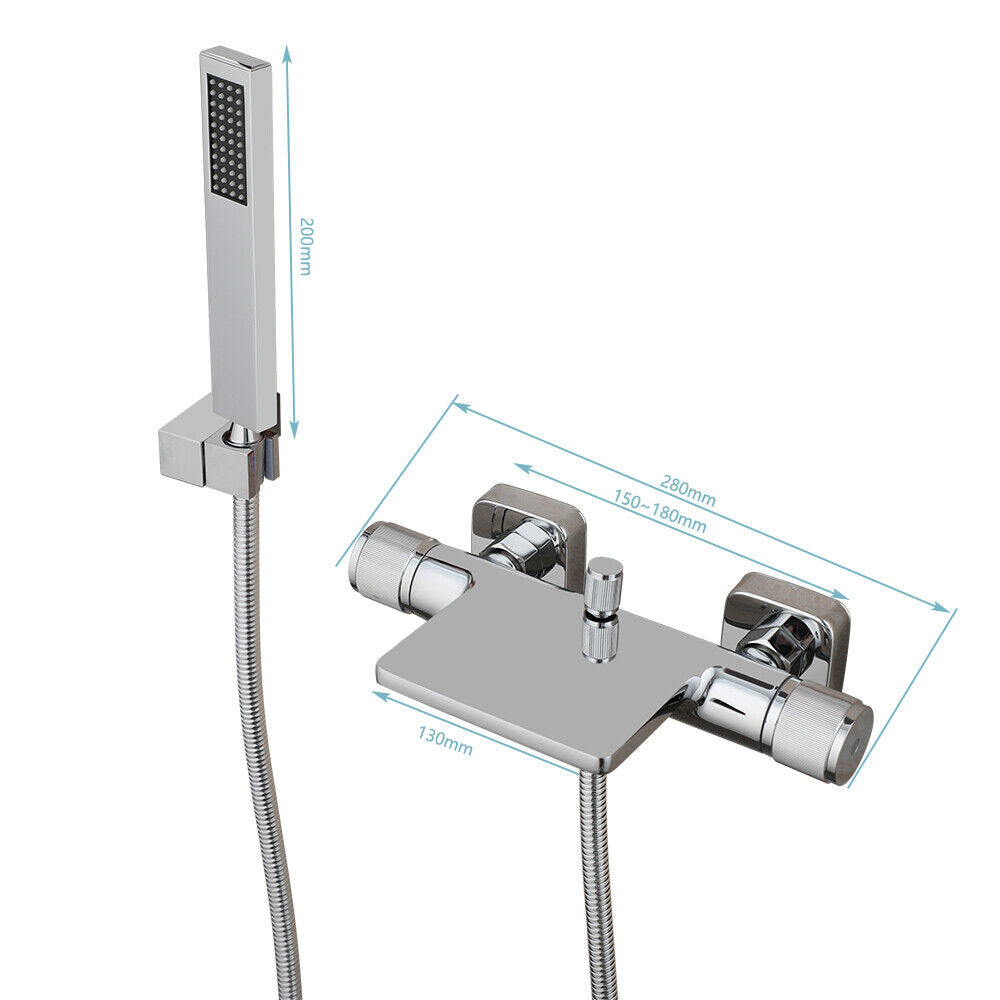 Chrom-Wasserfall-Wannenmischer mit Handbrause