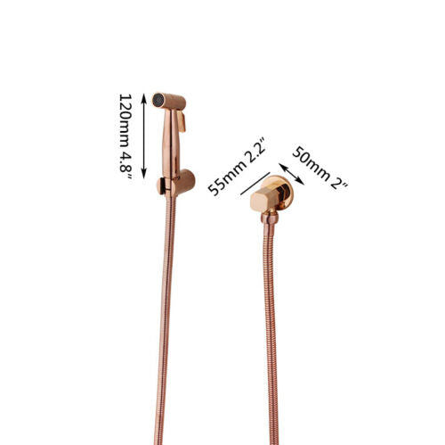 Bidet sprayer in rose gold color