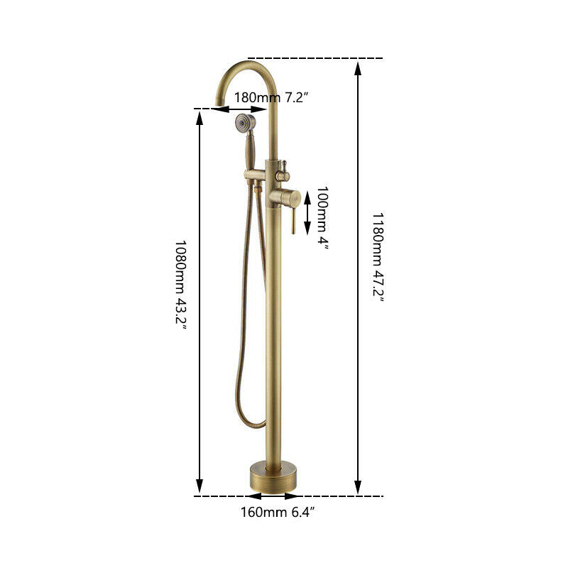 Bronze freestanding bath tap