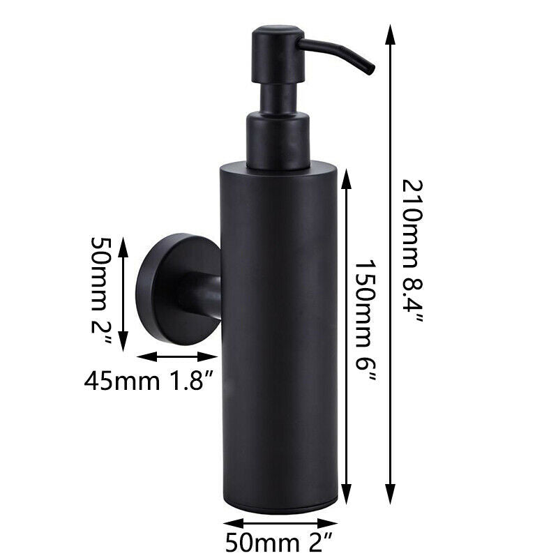 Black soap dispenser wall mount