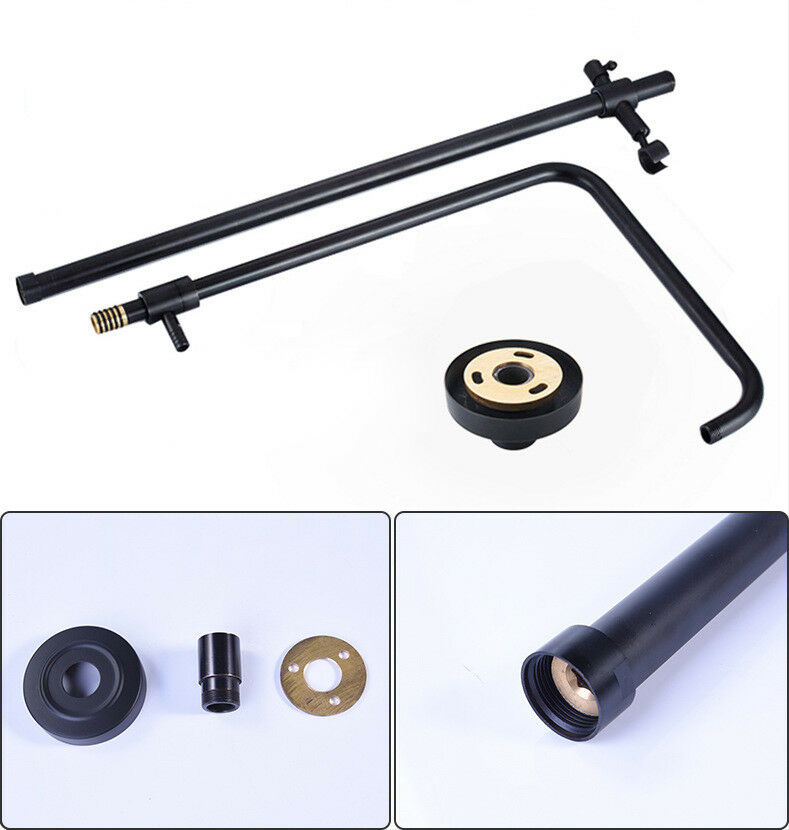 Mattschwarze Thermostatdusche