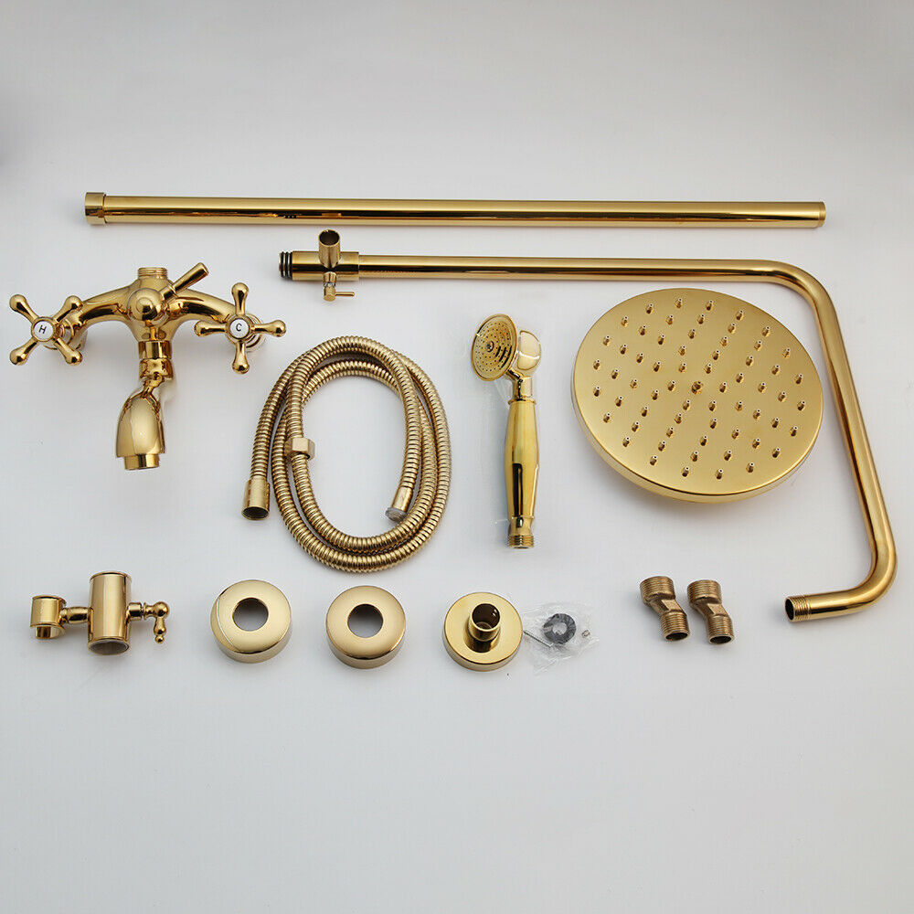 Goldfarbene Aufputzdusche