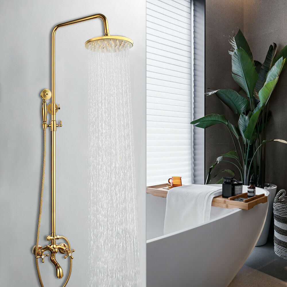 Goldfarbene Aufputzdusche