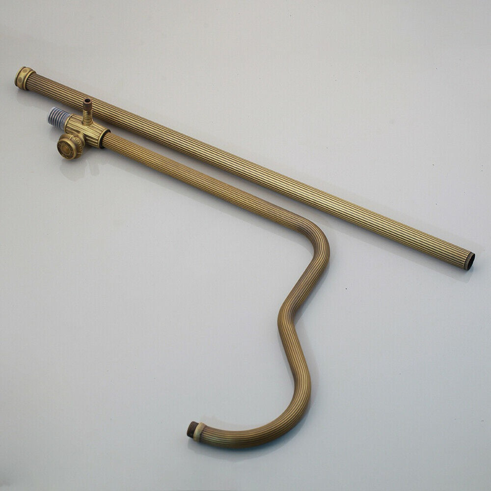 Elegant bronze-colored surface-mounted shower