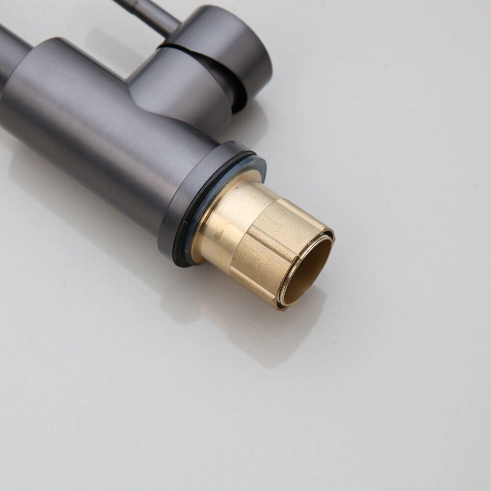 draadbuis gun metal wastafelkraan