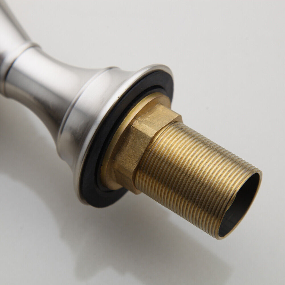 Beautiful tall brushed nickel mixer tap