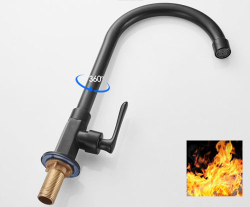 Matte black cold water tap