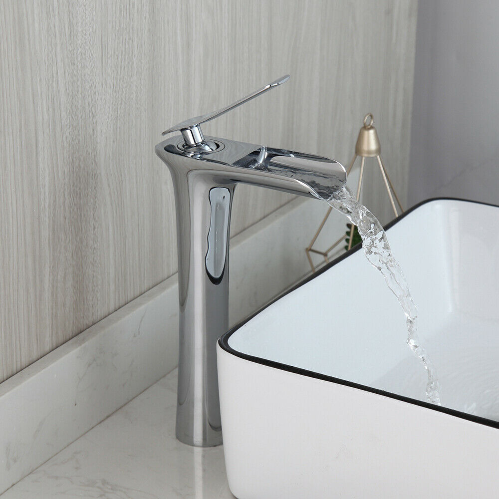 Elegant chrome waterfall tap