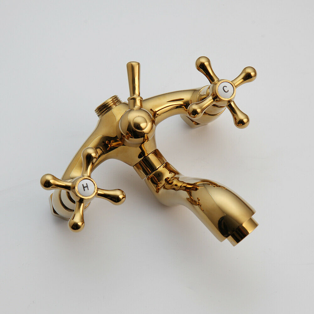 Goldfarbene Aufputzdusche