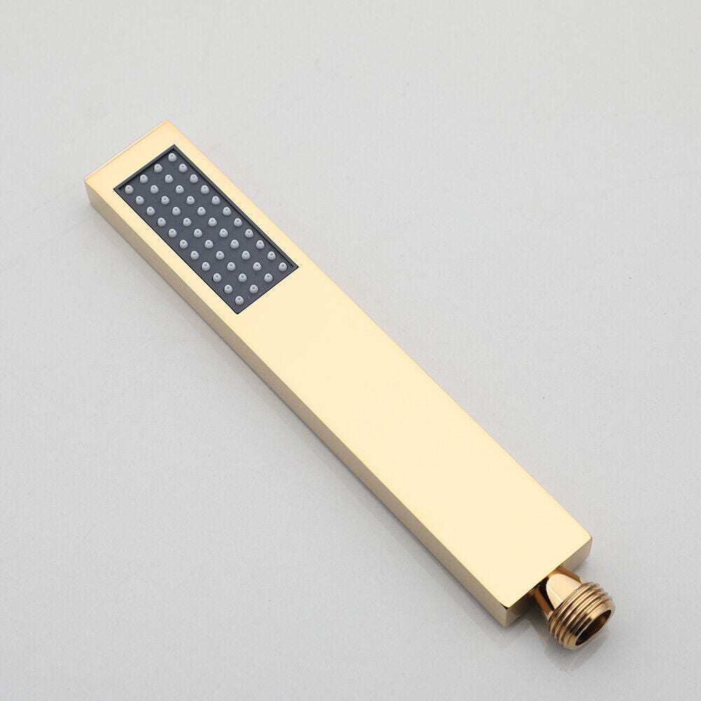 Goldfarbene Wasserfall-Badewannenarmatur