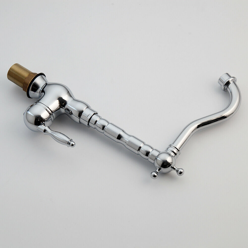 Chrom-Mischbatterie in rustikaler Optik