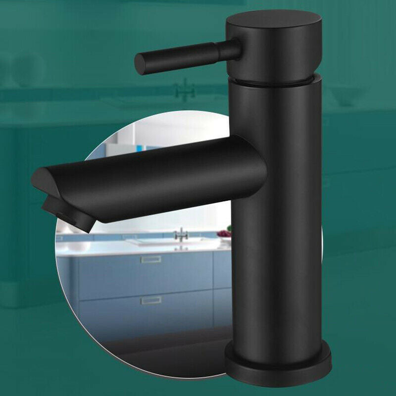 black bathroom faucet