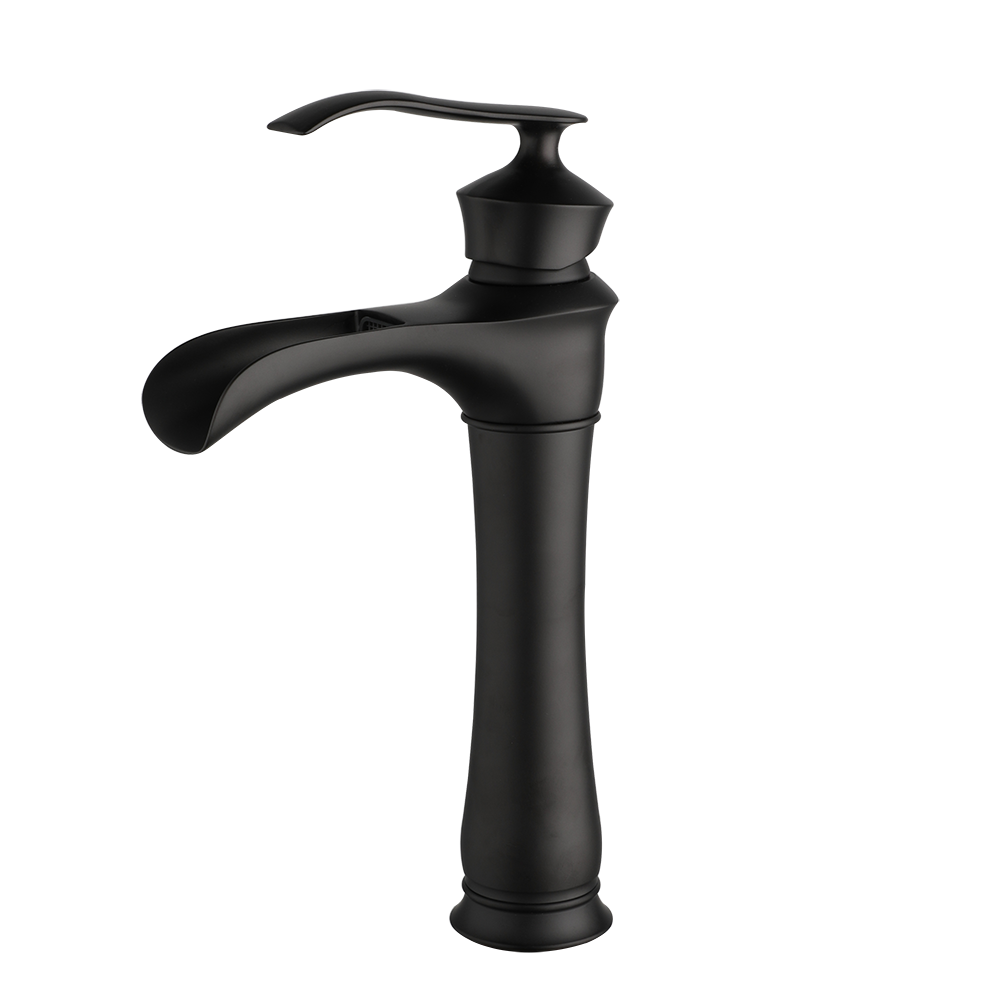 Black washbasin waterfall tap for your bathroom
