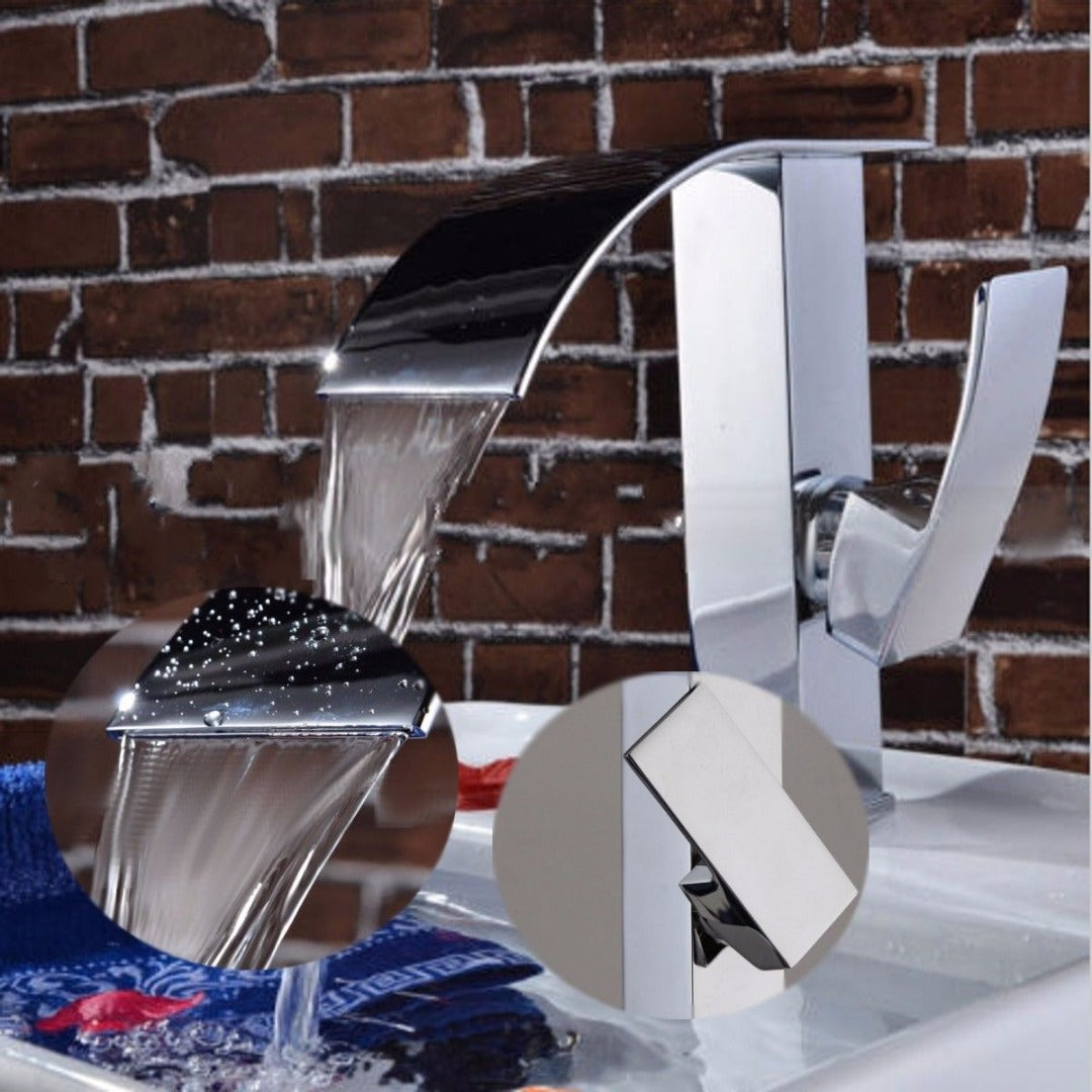 Chrom-Wasserfallhahn