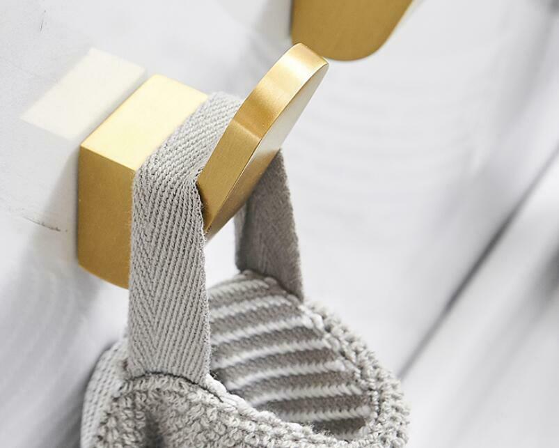 Brushed gold towel hook