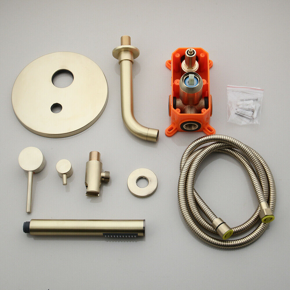 Matte gold built-in tap