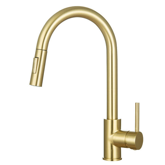 Matte gold kitchen faucet