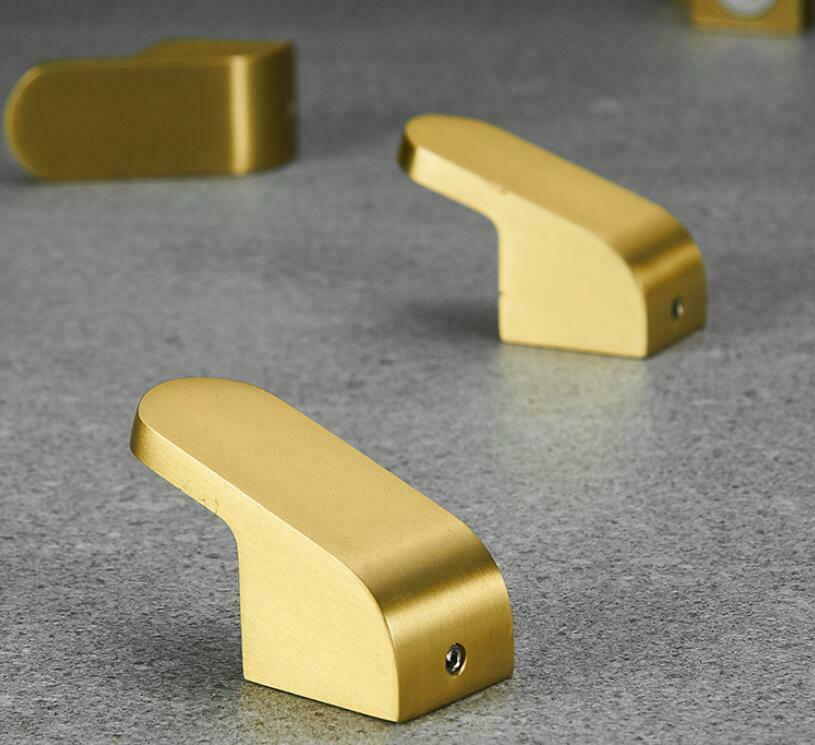 Brushed gold towel hook
