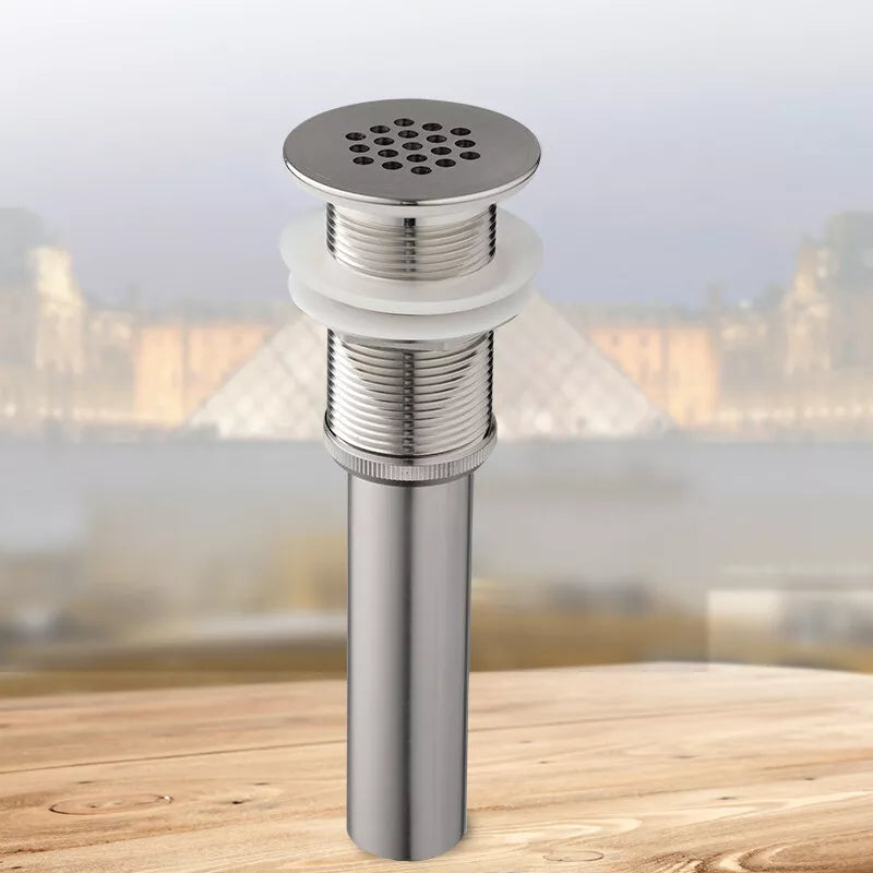 Brushed Nickel Washbasin Drain Non-Closable