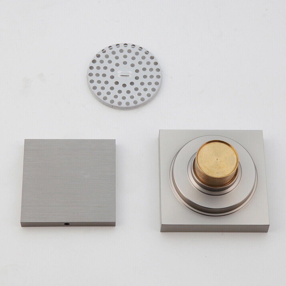Shower Drain Brushed Nickel – Square Model