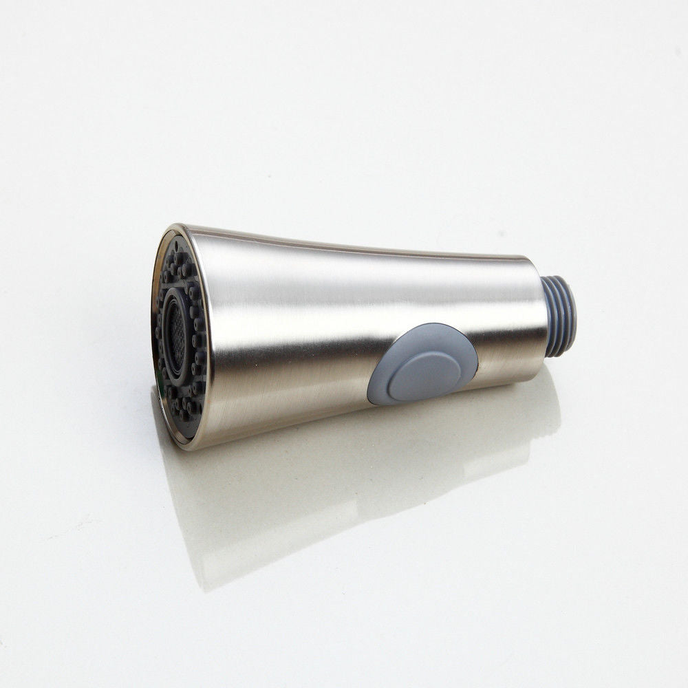 Brushed nickel spray head for kitchen faucet
