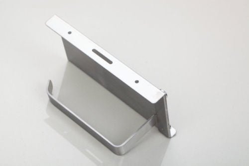 Stainless steel toilet roll holder with handy telephone table