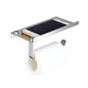 Stainless steel toilet roll holder with handy telephone table
