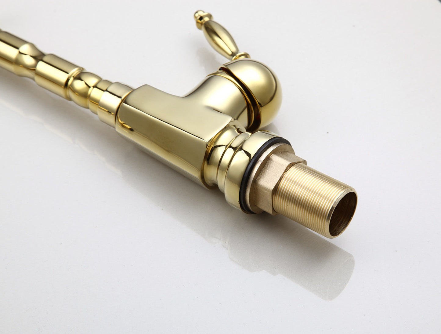 Goldener Schwenk-Mischbatterie